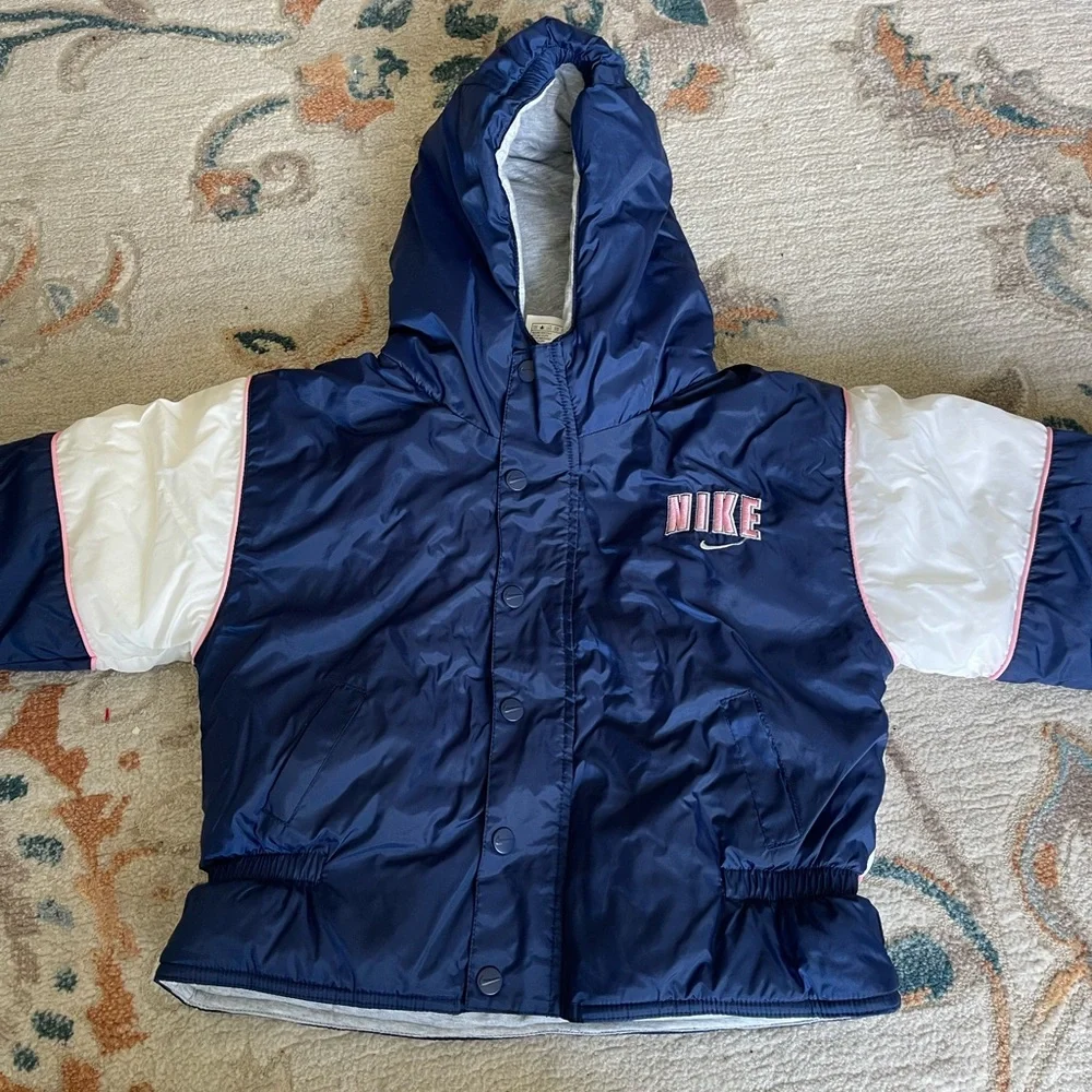 Nike puffy blue pink snow jacket size 4T